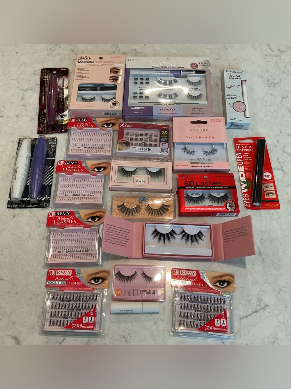 NEW! HUGE False Lash Kit Lot with Mascara, Primer, Glue, etc $170+ Retail Value